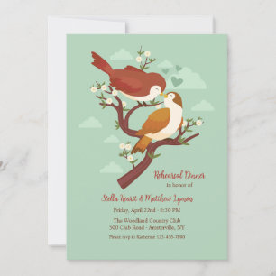 Invitación Fiesta de cena de los ensayos de Aves de Amor