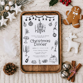 Invitación Fiesta De Cena De Mano Brillante