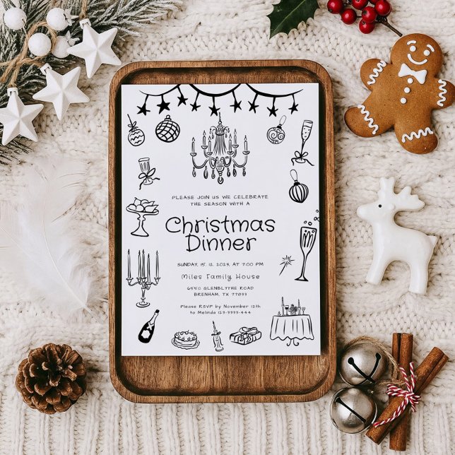 Invitación Fiesta De Cena De Mano Brillante (Subido por el creador)