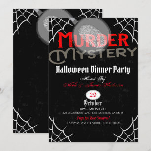 Invitación Fiesta de cena de misterio de asesinato de Hallowe