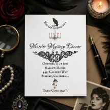 Fiesta de cena de misterio de asesinato de los año