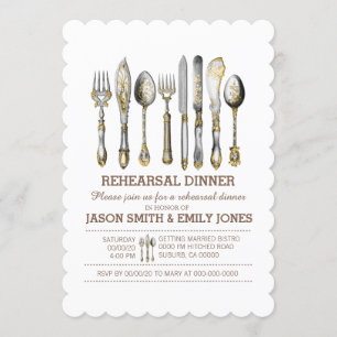 Invitación fiesta de cena de moda