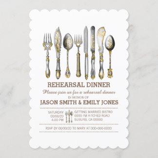 Invitación fiesta de cena de moda