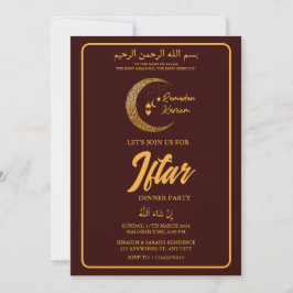 INVITACIÓN FIESTA DE CENA DE MOON LANTERN RAMADAN KAREEM IFTA