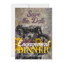 Fiesta de cena de motocicleta de girasol bohemio r