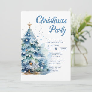 Invitación Fiesta de cena de Navidad elegante