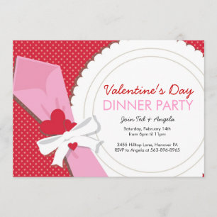 Invitación Fiesta de cena del el día de San Valentín