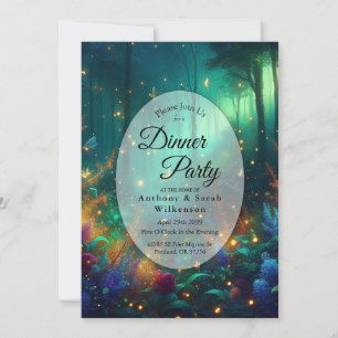 Invitación Fiesta de cena en casa de las joyas radiantes fore