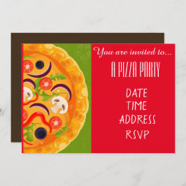 Invitación Fiesta de cena italiano de la pizza