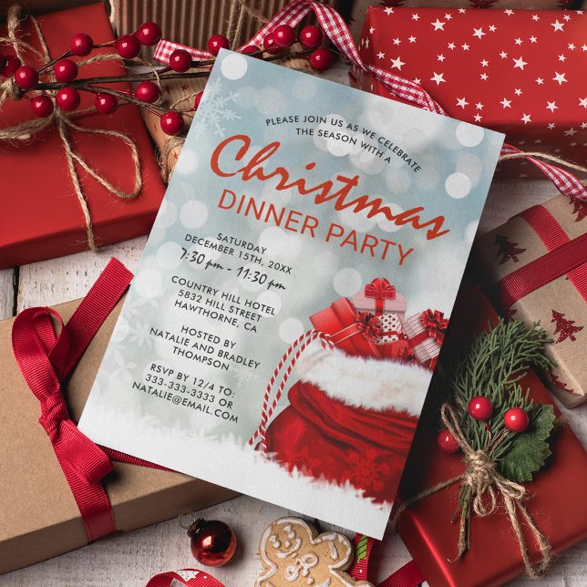Invitación Fiesta de cena navideña de Navidades corporativos  (Subido por el creador)