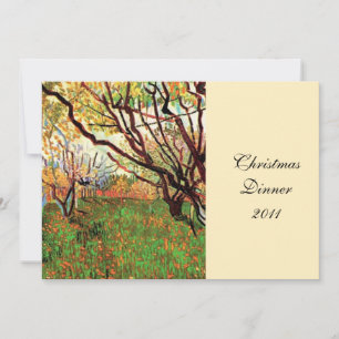 Invitación Fiesta de cena, Orchard en Blossom Vincent van Gog