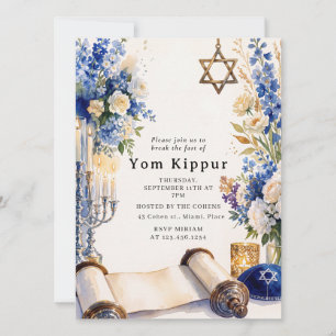 Invitación Fiesta de cena para romper el ayuno en Yom Kipur j