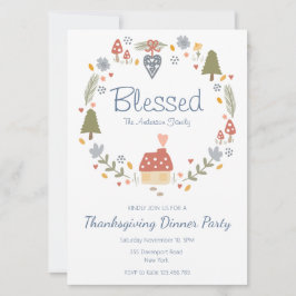 Invitación Fiesta de cena personalizada bendita agradecida