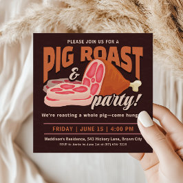 Invitación Fiesta de Cerdo Asado al Palo
