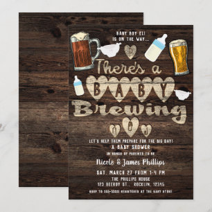 Invitación Fiesta de cerveza artesanal para bebé, ducha para 