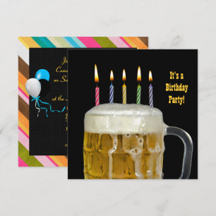 Invitación Fiesta de cerveza de cumpleaños