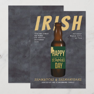 Invitación Fiesta de cerveza del día de San Patricio irlandés