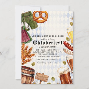 Invitación Fiesta de cerveza Oktoberfest alemana