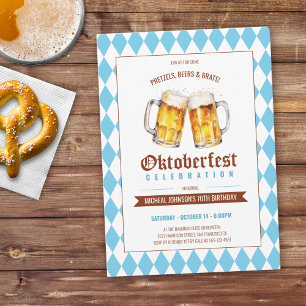 Invitación Fiesta de cerveza Oktoberfest Cumpleaños