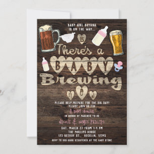 Invitación Fiesta de cerveza para bebé, padrino de la futura 