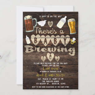 Invitación Fiesta de cerveza para bebé, padrino de la pareja