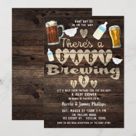 Invitación Fiesta de cerveza para bebé, padrino de la pareja