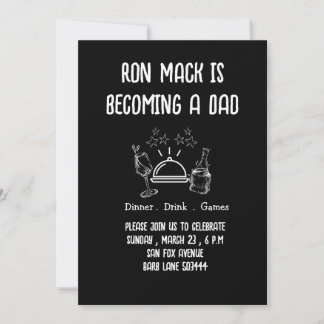 Invitación Fiesta de cerveza y pañal Dadchelor