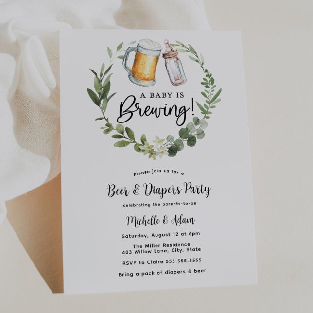 Invitación Fiesta de cerveza y pañales (Subido por el creador)