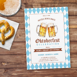 Invitación Fiesta de Cervezas Oktoberfest 40 cumpleaños
