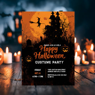 Invitación Fiesta de Charm Halloween espeluznante