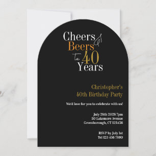 Invitación Fiesta de Cheers y Cervezas por los 40 años