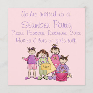 Invitación Fiesta de Chica nocturno