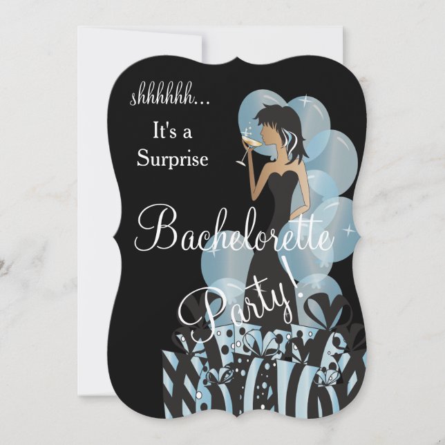Invitación *Fiesta de Chicas de Bachelorette Sorpresa (Anverso)