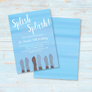 Invitación Fiesta de chicas playera y del lago de verano ador