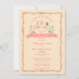 Invitación Fiesta de ciclismo tándem, aves y compromiso de pa