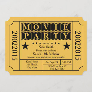 Invitación Fiesta de cine