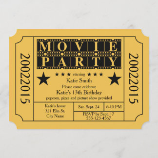 Invitación Fiesta de cine