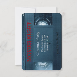 Invitación Fiesta de cine en casa nocturna