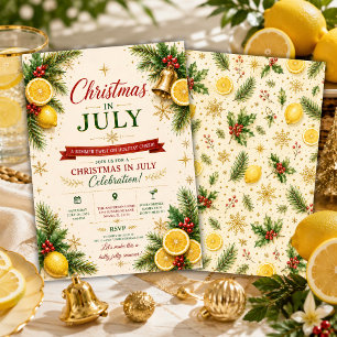 Invitación Fiesta de cítricos de Navidad en julio