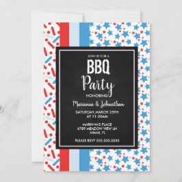Invitación Fiesta de cocina con purpurina de estrellas del Dí