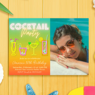 Invitación Fiesta de Cocktail con Foto