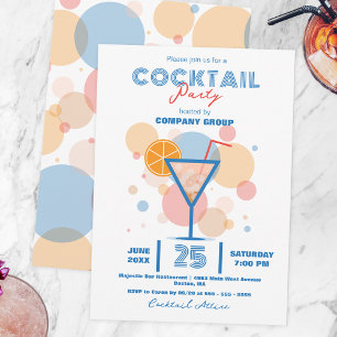 Invitación Fiesta de Cocktail Corporativa de Pastel de Mitad 