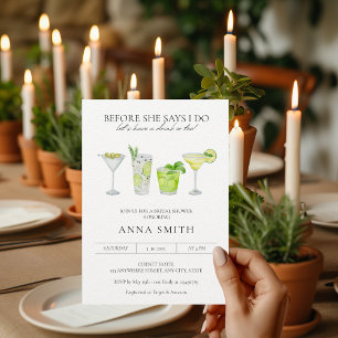 Invitación Fiesta de Cocktail de Acuarela Margarita Despedida