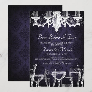 Invitación Fiesta de Cocktail de Compromiso de Halloween