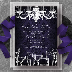 Invitación Fiesta de Cocktail de Compromiso de Halloween