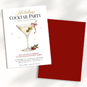 Invitación Fiesta de Cocktail de Vacaciones Elegante