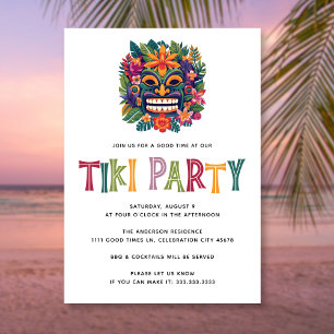 Invitación Fiesta de Cocktail Tiki Tropical Moderno de Verano