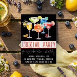 Invitación Fiesta de Cóctel, Bebidas Frutales, Fiesta de Cump