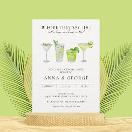 Invitación Fiesta de Cóctel de Acuarela Margarita Despedida d