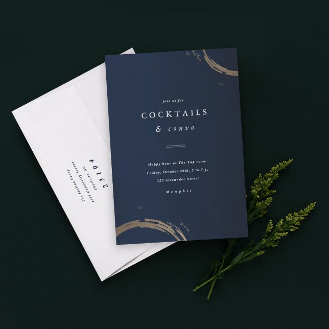 Invitación Fiesta de Cóctel de Anillos Dorados (Subido por el creador)